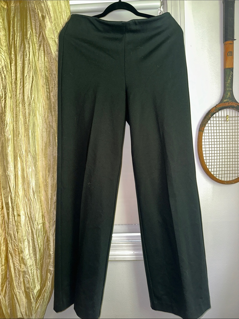 Rachel Zoe Black Wide-Leg Pull-On Pants